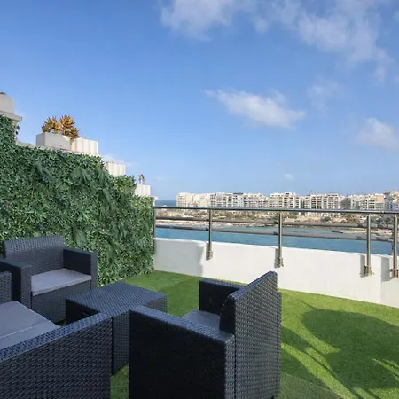 Seafront Penthouse Paradise Views Of Balluta Bay St. Julian's